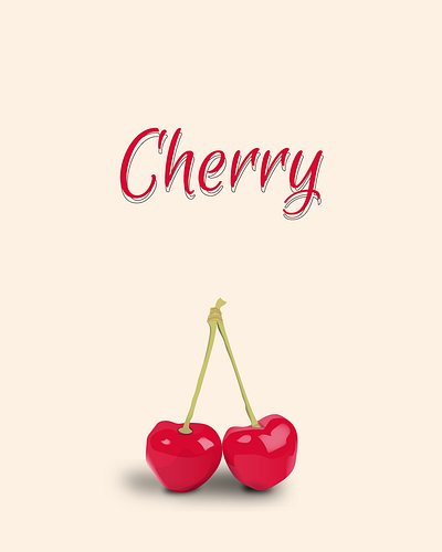 Cherry design digital illustration vector