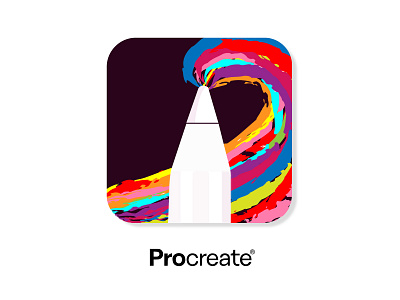 ProCreate App Icon Redesign apple art branding colorful creative design getcreativewithprocreate logo logo design procreate vector