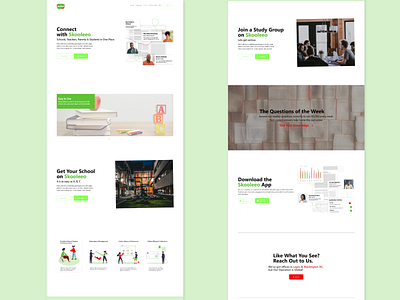 Skooleeo landing page redesign branding design illustration ui ux web