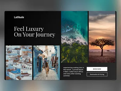 Latitude - Luxury Travel Service design figma indonesia landing page travel ui webdesign