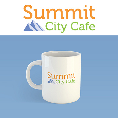 Summit City Cafe Logo & Coffee Cup adobe illustrator cafe coffee cup coffee cup mockup logo design logo designs museo 500 museo 500 typography