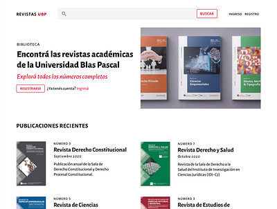 Library of academic journals for Universidad Blas Pascal catalog search typography ui web