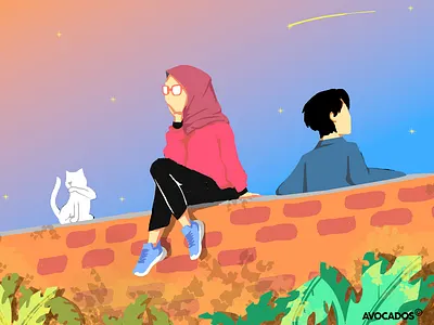 でも きもち を つたえて しまえば いつか . artwork digitalart digitalartist illustration indonesia designer