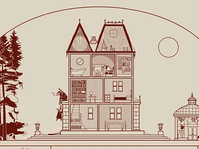 Calendar 2021 - winter bear hunt calendar hunting illustration