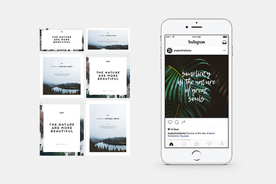 Mayka | Social media pack banner green instagram nature social media social media templates