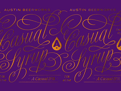 Casual Syrup austin beer beer can beer label custom type packaging type typography