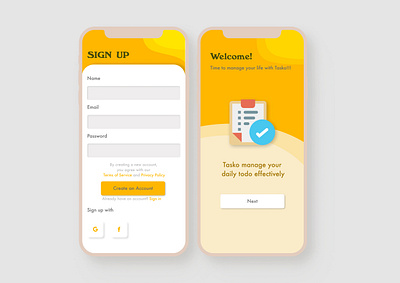 DailyUi Challenge 01 - Sign up app dailyui dailyui 001 design ux