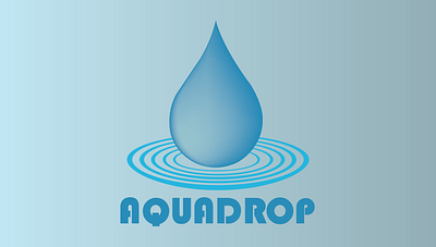 Aqua Drop - Logo for Water Bottle Company brand business logo design