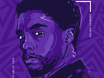 Chadwick Forever illustration illustrator marvel portrait procreate vector