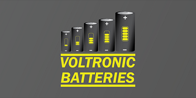 Voltronic Batteries branding graphic logo design material design vector