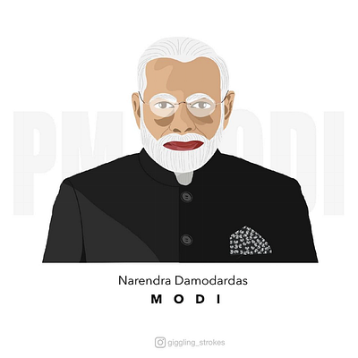 Prime Minister Narendra Modi art artist design digitaldrawing doodle graphic illustration ipad ipad pro procreate