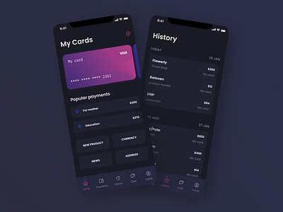 Bank Mobile App app bank app bank card finance mobile app interface ios mobile app design mobile app ui mobile application mobile apps uidesign ux design wallet wallet ui walletapp