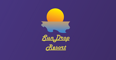 Sun Drop Resort - Resort Logo illustration minimalist logo resort logo