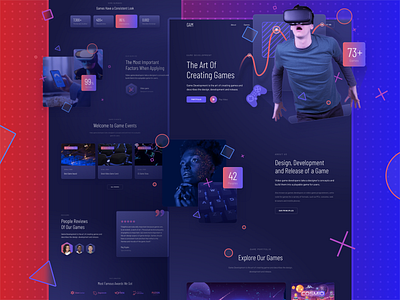 Game Agency Website agency development figma game landing page responsive sketch template ui ux xd