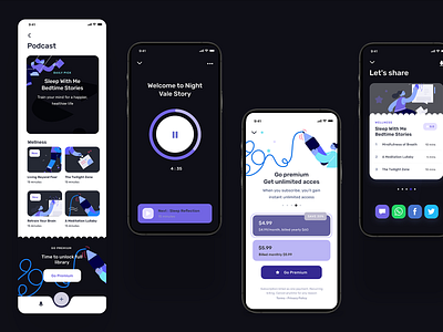 Podcast | Concept design for podcasts app app design concept design podcast podcast app podcasting ui uiux