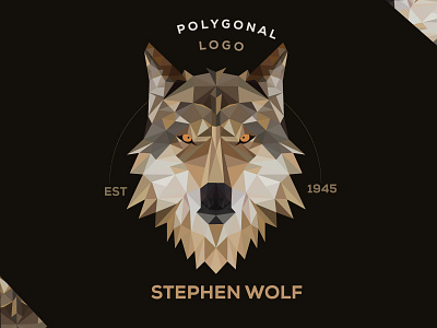 Polygonal Wolf Logo brand brand design brand identity branding branding design business logo geometric design logo design logodesign logos logotype low poly low poly low poly art low polygon lowpoly lowpolyart polygonal polygonal art polygonal logo