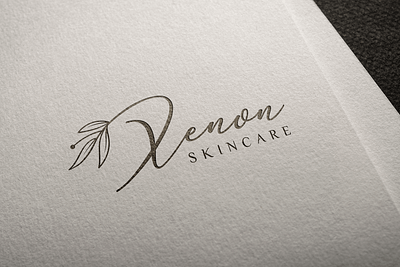 Logo design for skin care company Xenon design graphicdesign logo script signature typography