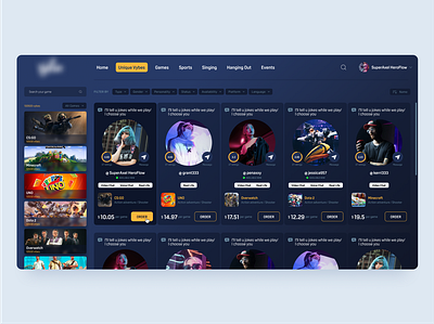 Gaming Web App