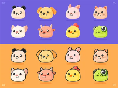 These fat animals—Part 2 branding color design eat illustration logo ui ux visual 商标 标识
