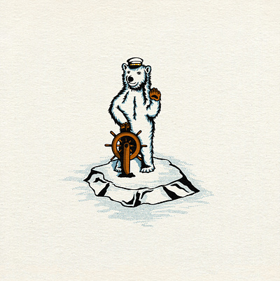 Polar Explorer art bold lines christmas graphic design illustration true grit texture supply