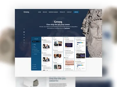 Website for a Twiiter Client App ancient branding design greek greek mythology ui web webdesign website design