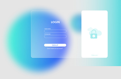 Glossy web design android blur creative gradient graphicdesign illustration ios login page minimal ui vector web web design website website design