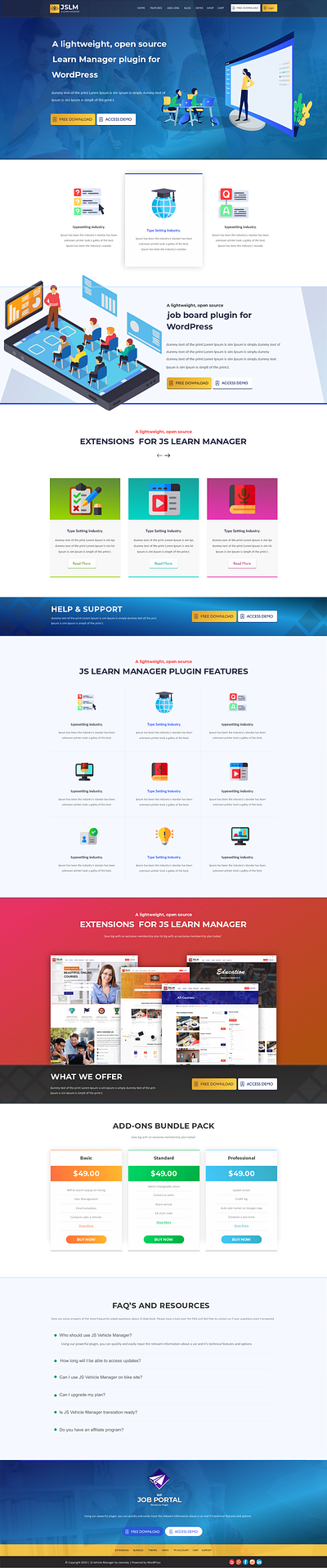 JSLMS Addons Theme branding design logo ui ux web website