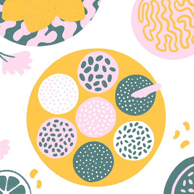 Still here still life - Week 34 color palette concept food food illustration illustration procreate still here still life still life stilllife