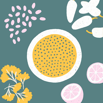 Still here still life - Week 34 color palette concept food food illustration illustration procreate still life stillherestilllife