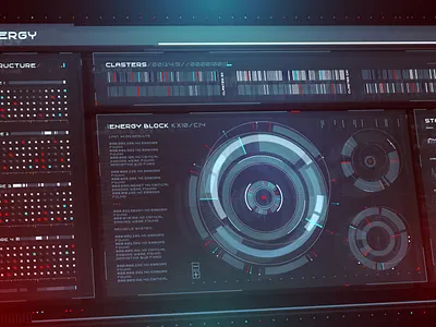 Sci Fi Interface app cyber cyberpunk futuristic gradient scifi space ui ux vector