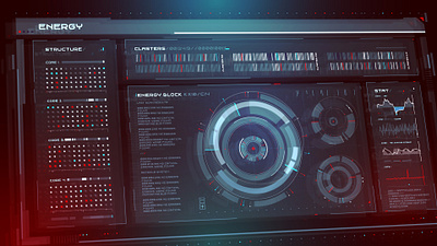 Sci Fi Interface app cyber cyberpunk futuristic gradient scifi space ui ux vector