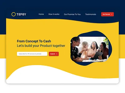 Startup Landing Page blob contrast design figma flat minimal ui waves web