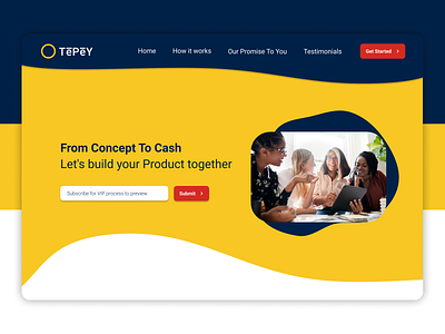 Startup Landing Page blob contrast design figma flat minimal ui waves web