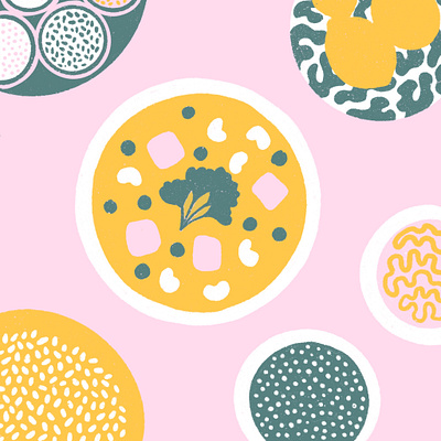 Still here still life - Week 34 color palette concept food food illustration illustration pink procreate still here still life still life stilllife