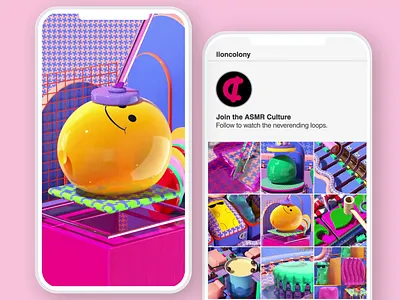 Pop Colors Explorations animalcrossing animation asmr beauty beauty app branding cinema4d design illustration lifestyle lioncolony motiongraphics octane poster satisfying