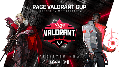 rAge Valorant Cup Logo Design branding design esports gaming illustration logo logo design mettlestate nth studios vector