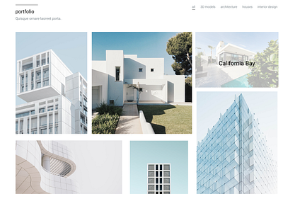 Portfolio website gallery architecture design gallery minimal portfolio typography ui web webdesign website white