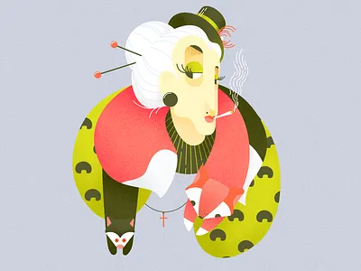 Thuglady 2d affinitydesigner art character charcter design colorful design flat illustration minimal pastels vector