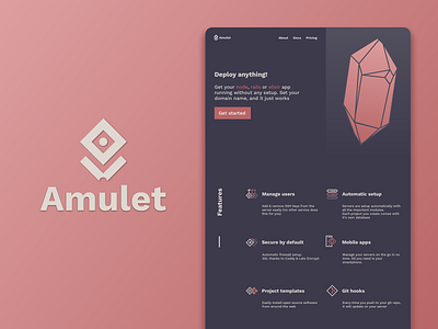 amulet branding design icon landing page logo ui ux webdesign website