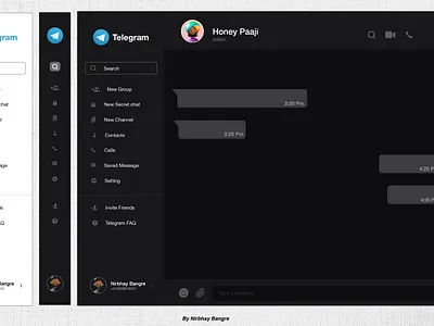 Telegram Direct Messaging | DailyUI 13 dailyui