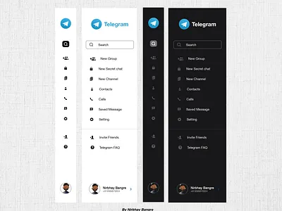 Telegram dashboard menu dailyui