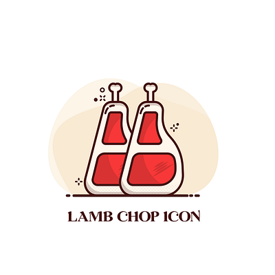 Lamb chop icon animation app app branding design flat icon illustration illustrator logo logos outline icon ui ux vector web