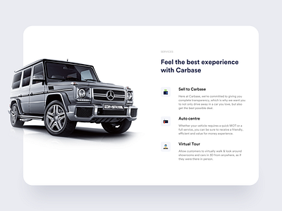 Car Rent app auto branding car carbase clean landing landingpage mercedes minimal modern popular rent sell ui uiux ux web webdesign website