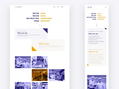 ILEA website advisor branding company design landing landing page lean lean management logo management responsive site ui ux web website
