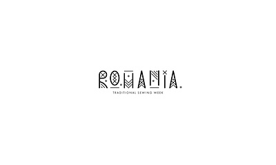 Romania Sewing Week brand clothing font icon identity letter logo mark patterns romania sew sewing symbol tradition type typeface typographic typography week word