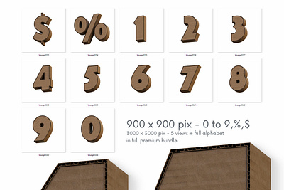 Cardboard - Free 3D Numbers 3d 3d font 3d lettering 3d typography cardboard deeezy font free free font free graphics freebie lettering numbers paper typography