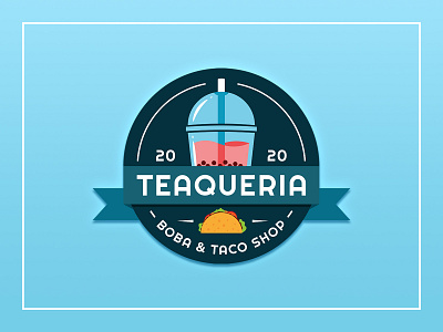 Teaqueria boba boba tea branding delivery design logo logodesign shop taco taqueria vector