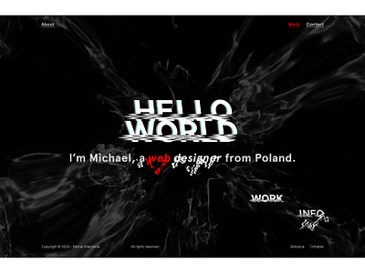 Personal Portfolio Final Version clean dark designer minimal modern personal photoshop poland portfolio portfolio design portfolio site showcase ui web web design webdesign website xd