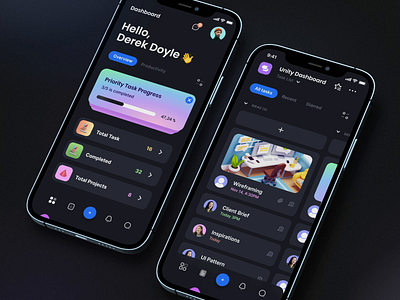 TaskEz: Productivity App iOS UI Kit II after effects animation design mobile motion motion design motiongraphics ui ui8 ux