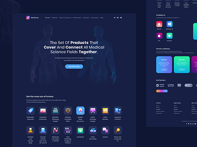 Vesalii - Medical Website anatomy corona virus design health logo medical medical app medical care ui ux